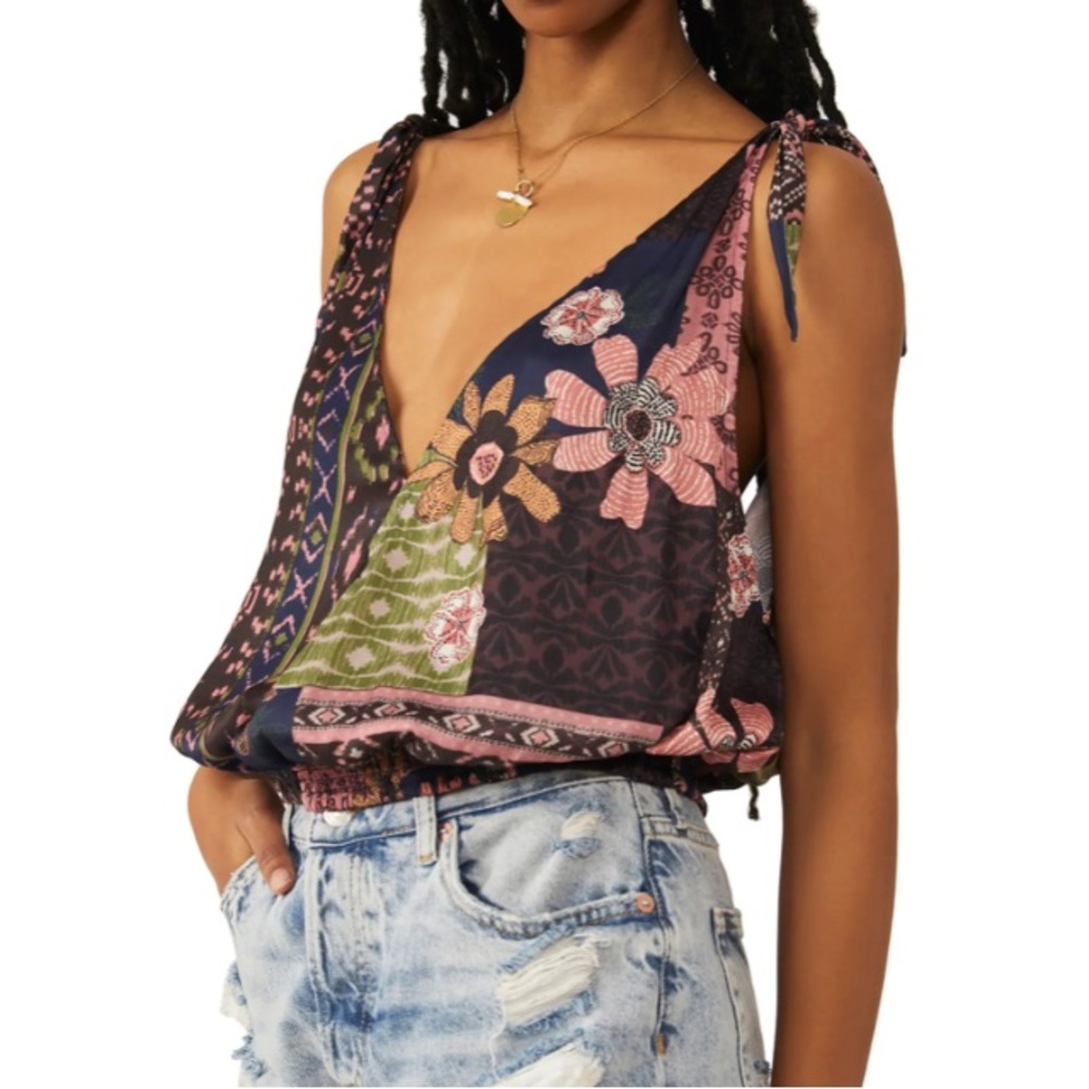 Free People Multicolor Floral Tank Top - Picture 3 of 9